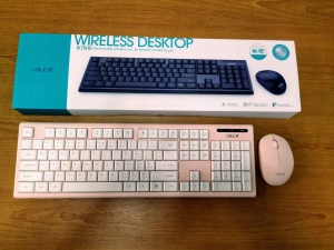 สินค้า OKER ชุดคีบอร์ดเมาส์ไร้สาย Wireless keyboard mouse set รุ่น ik7500