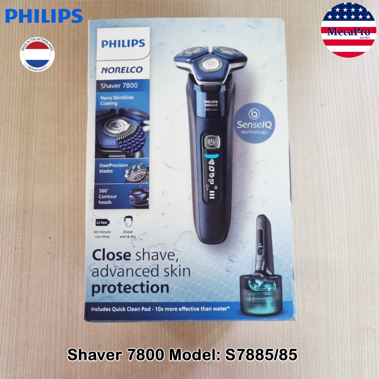 Philips® Norelco Shaver 7800 Electric Rechargeable Shaver SenseIQ Technology, S7885/85 ฟิลิปส์ เครื่องโกนหนวดไฟฟ้า ราคา 14,795 บาท*ส่งฟรี