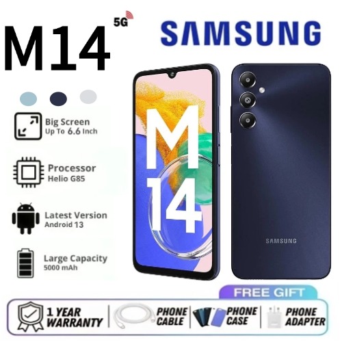 Samsung Galaxy M14 5G (6GB+128GB)หน้าจอ 6.66 MediaTek Helio G85 แบตเตอรี่ 5000mAh รับประกัน 12 เดือน ราคา 2,339 บาท*ส่งฟรี
