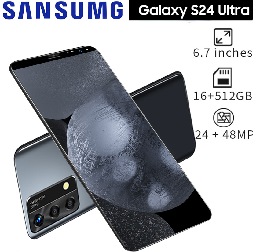 โทรศัพท์มือถือ Sansung galaxy S24Uitra 7.5inch เครื่องใหม่ (Ram16G + Rom512G) รองรับ 2 ซิมสมาร์ทโฟน 4G/5G  Android13 มือถือเต็มจอ สมาร์ทโฟน HD รองรับการเก็บเงินปลายทาง เมนูภาษาไทย