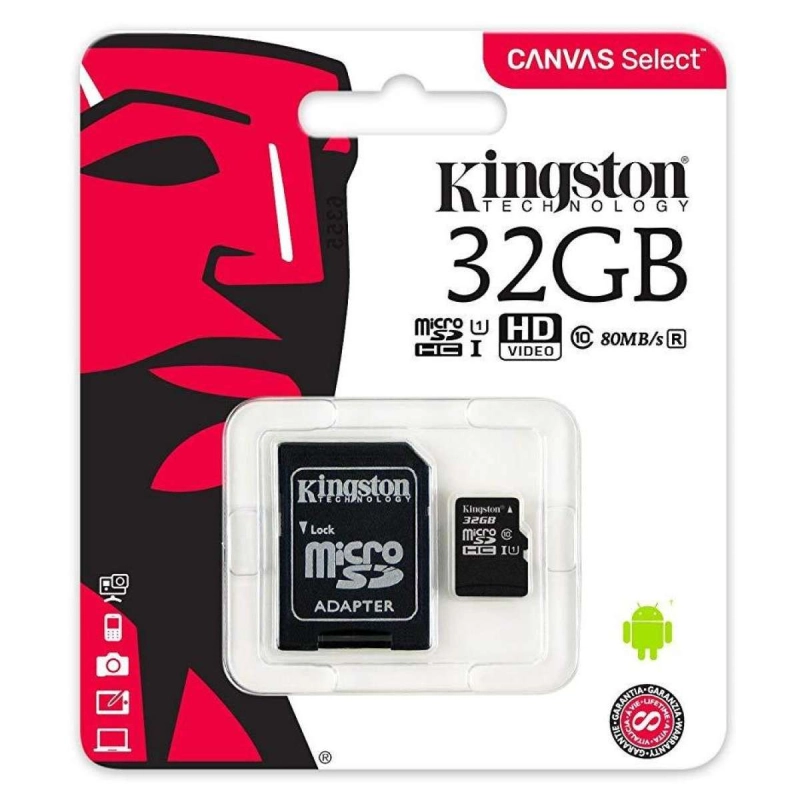 ภาพหน้าปกสินค้าKingston 32GB Class 10 Micro SD SDHC คิงส์ตัน เมมโมรี่การ์ด 32 GB จากร้าน TF.VIPCOM บน Lazada