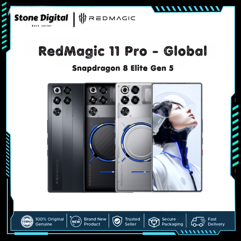 Global rom RedMagic 11 Pro Snapdragon 8 Elite Gen 5 6.85 inches 144Hz 1216 x 2688 pixels 7500 mAh 80W wired 80W wireless ราคา 27,499 บาท*ส่งฟรี