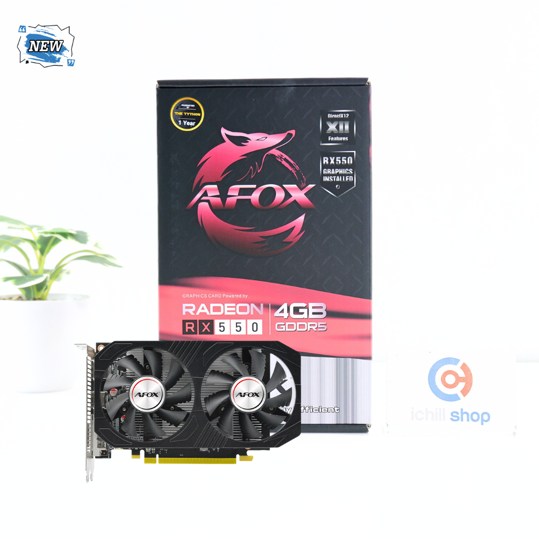 Graphics Card (Vga) Afox Rx550 4Gb 2F Ddr5 (New) P10689 ราคา 2,390 บาท*ส่งฟรี