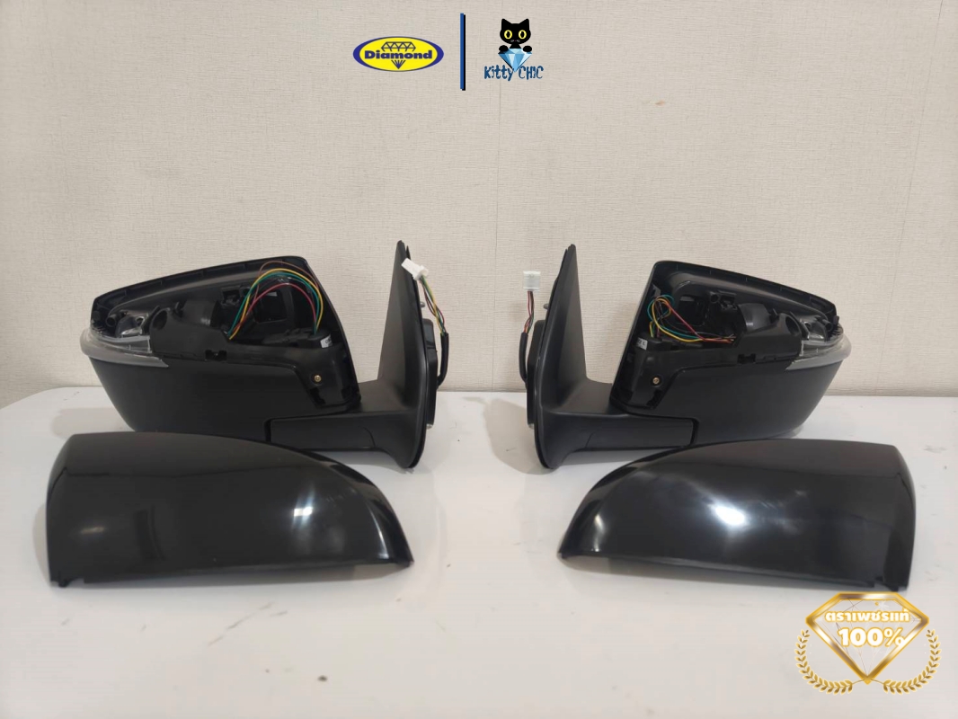 กระจกไฟฟ้า ISUZU DMAX ปี 2020 - 2024 ไฟฟ้า 5 สาย ฝาสีดำ อีซูซุ ดีแมกซ์ กระจกข้าง Dmax ตราเพชร ไดมอนด์ diamond ราคา 1,800 บาท*ส่งฟรี