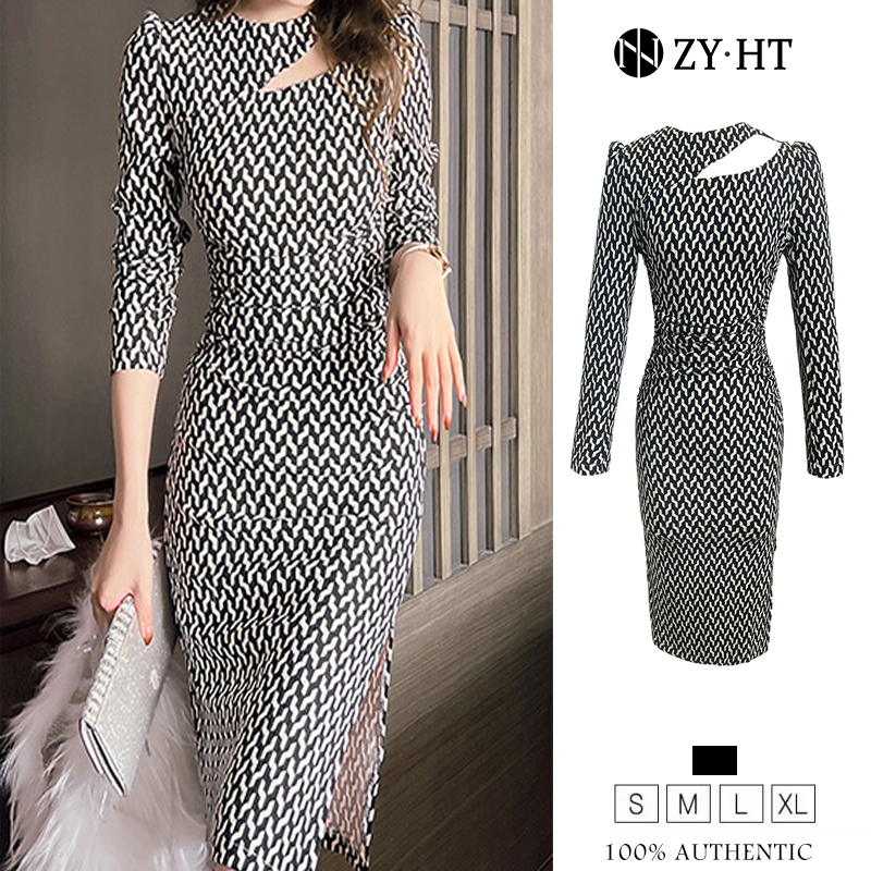 321ZY.HT EraVogue เดรสผู้หญิง เดรสั้น เดรสทำงาน เดรสแขนยาว เดรสคอวี เดรสแฟชั่นสวยๆ เดรสรัดรูป 5581 ราคา 974 บาท*ส่งฟรี