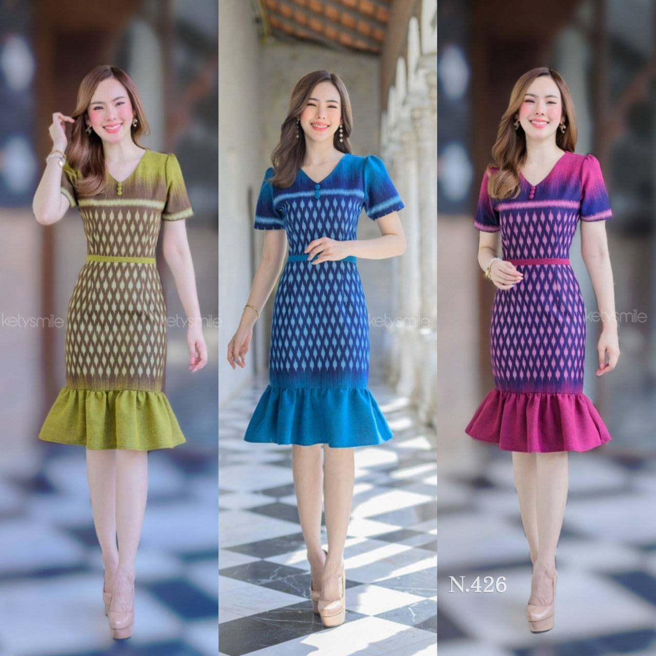 Jajaabor Navy Cutwork Dress main image 0