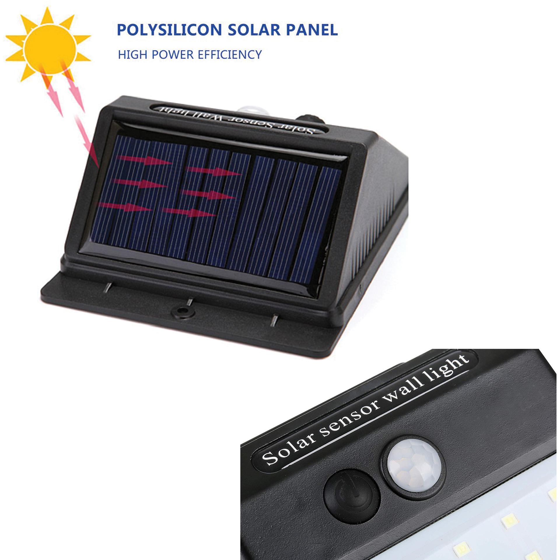 ไฟโซล่าเซลล์ ไฟติดผนัง รุ่น 40 LED เป็น โคมไฟพลังงานแสงอาทิตย์ มีระบบ เซ็นเซอร์ Solar motion sensor ของ ไฟ solar cell รุ่นใหม่ล่าสุด