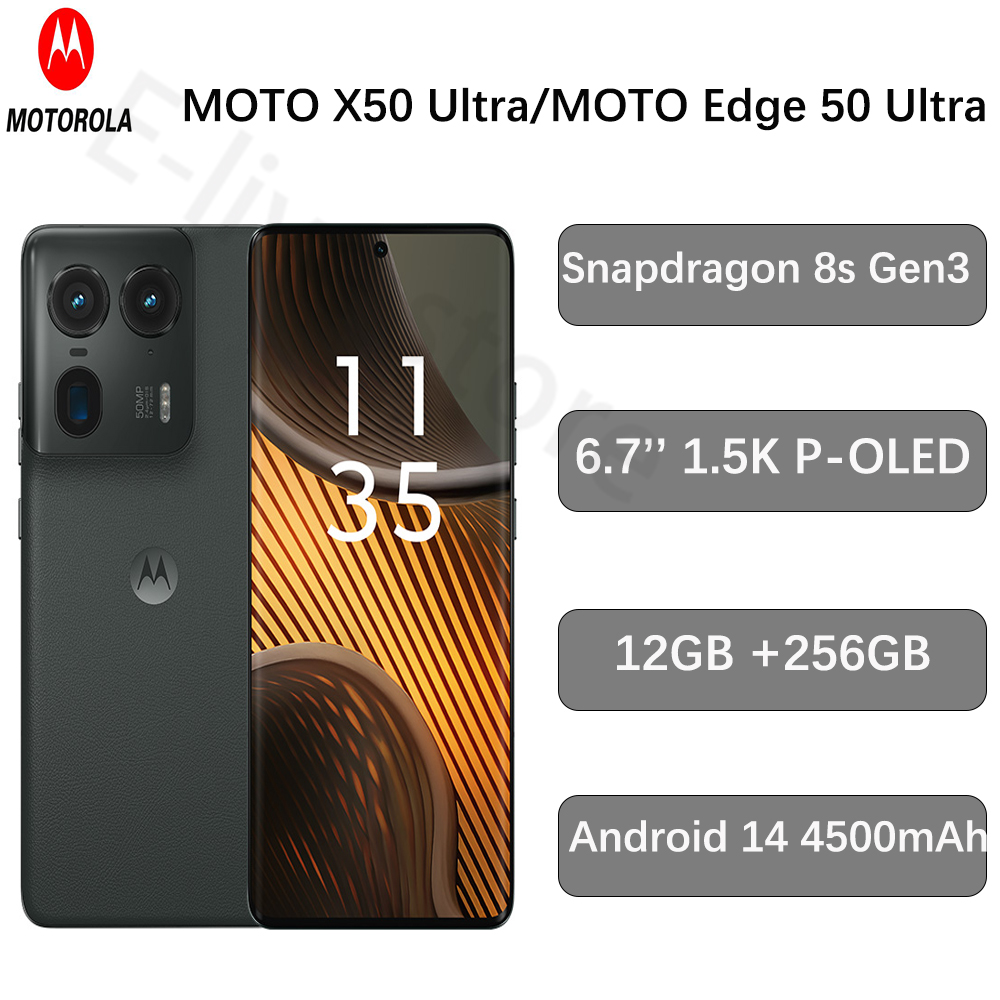 Global ROM Motorola X50 Ultra/Edge 50 Ultra 5G Smartphone Snapdragon 8s Gen3 12GB 256GB Android 14 4500mAh Dual-SIM ราคา 22,227 บาท*ส่งฟรี
