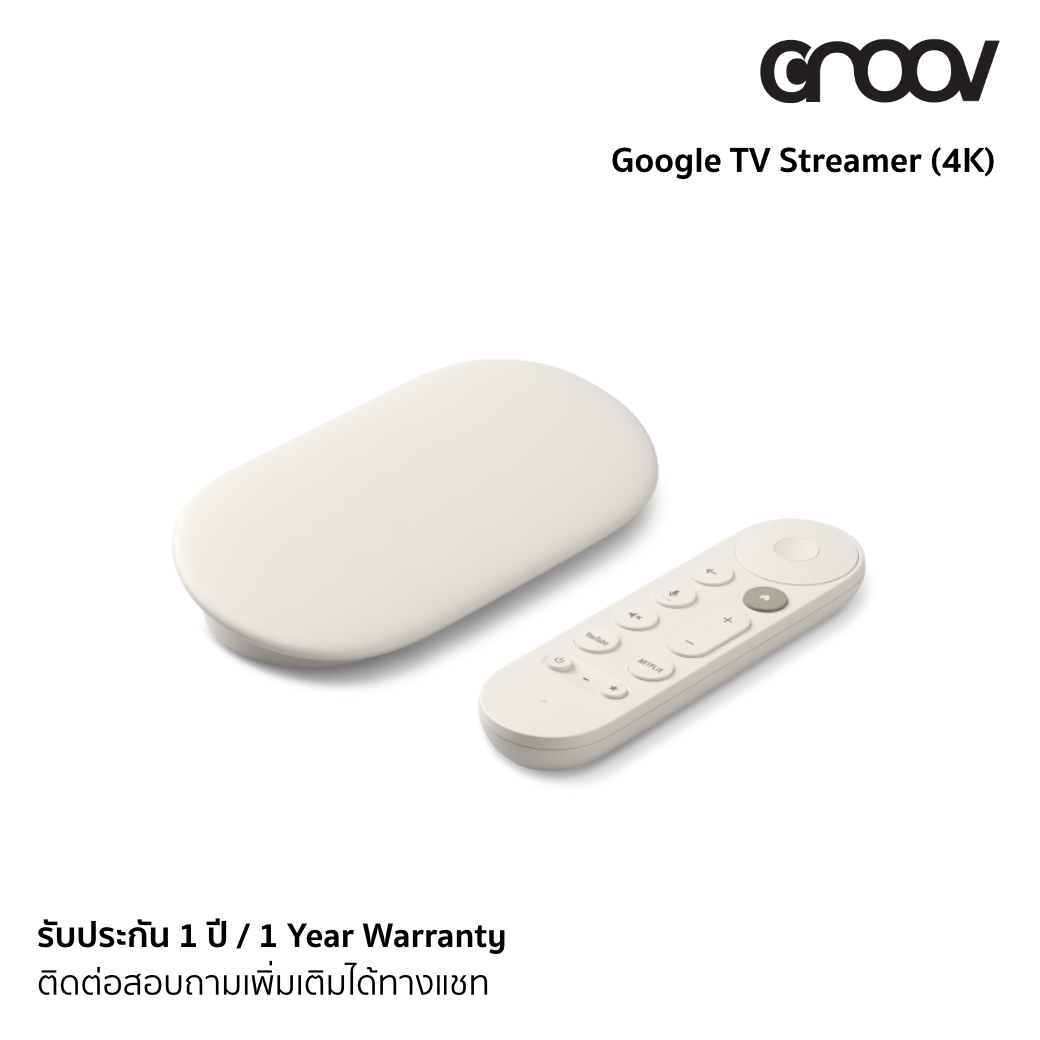 Google TV Streamer (4K) สตรีมมิ่งบ๊อก รุ่นใหม่ล่าสุดจาก Google รองรับ 4K และ Dolby Atmos by GROOV.asia 102/120 ราคา 4,989 บาท*ส่งฟรี