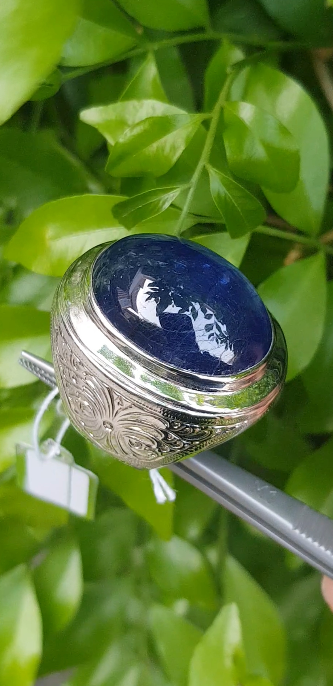 แหวน พลอย ไพลิน (Size) 61 Blue Sapphire Ring ราคา 11,200 บาท*ส่งฟรี