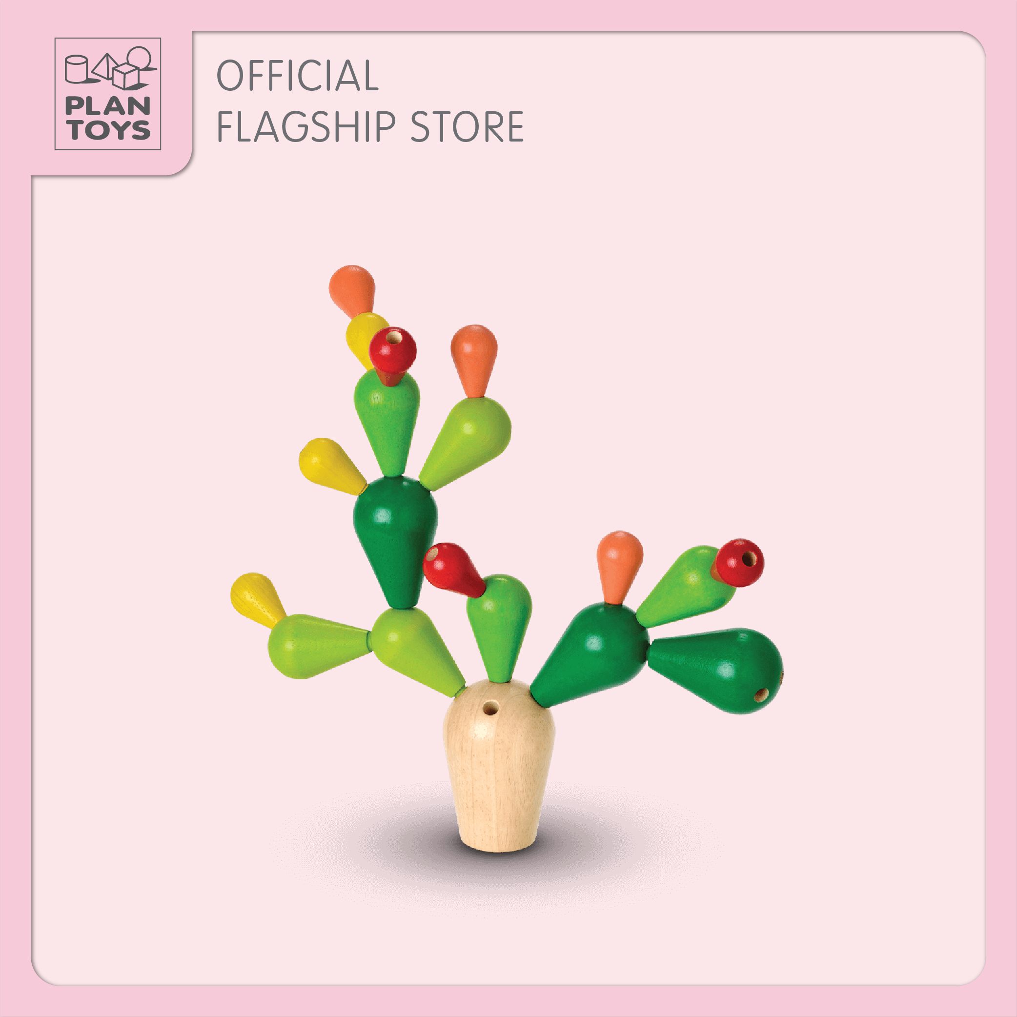 ของเล่นและโมเดลสะสม Plantoys ของเล่นไม้ Balancing Cactus เกมตะบองเพชร เสริมพัฒนาการ สำหรับอายุ 3-99 ปี