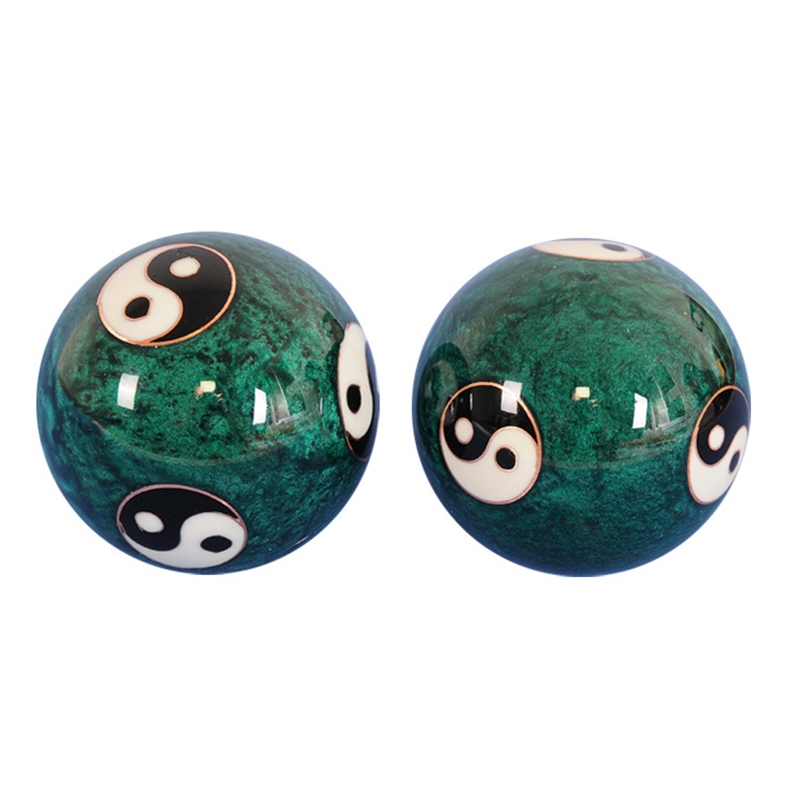 ฟิตเนสลูกบอลมือแกะสลัก Tai Chi รูปแบบออกกำลังกายความเครียด Ball Tai Chi Ball Cloisonne Craft Collection