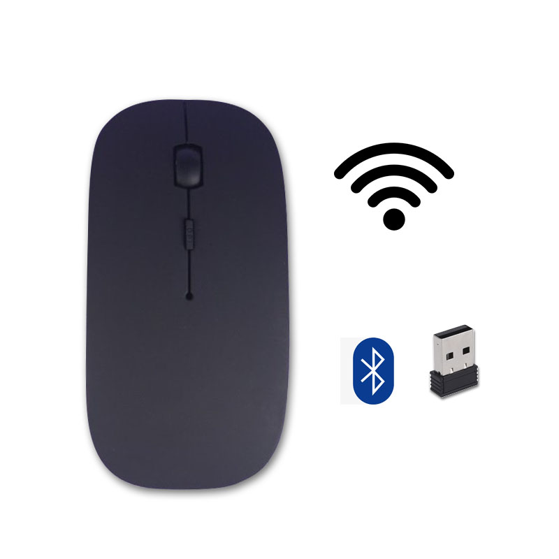 เมาส์ไร้สาย (มีแบตในตัว) (ปุ่มเงียบ) (มีปุ่มปรับความไวเมาส์ DPI 1000-1600) มี (Premium Optical Light ใช้งานได้เกือบทุกสภาพผิว) Rechargeable Wireless Mouse