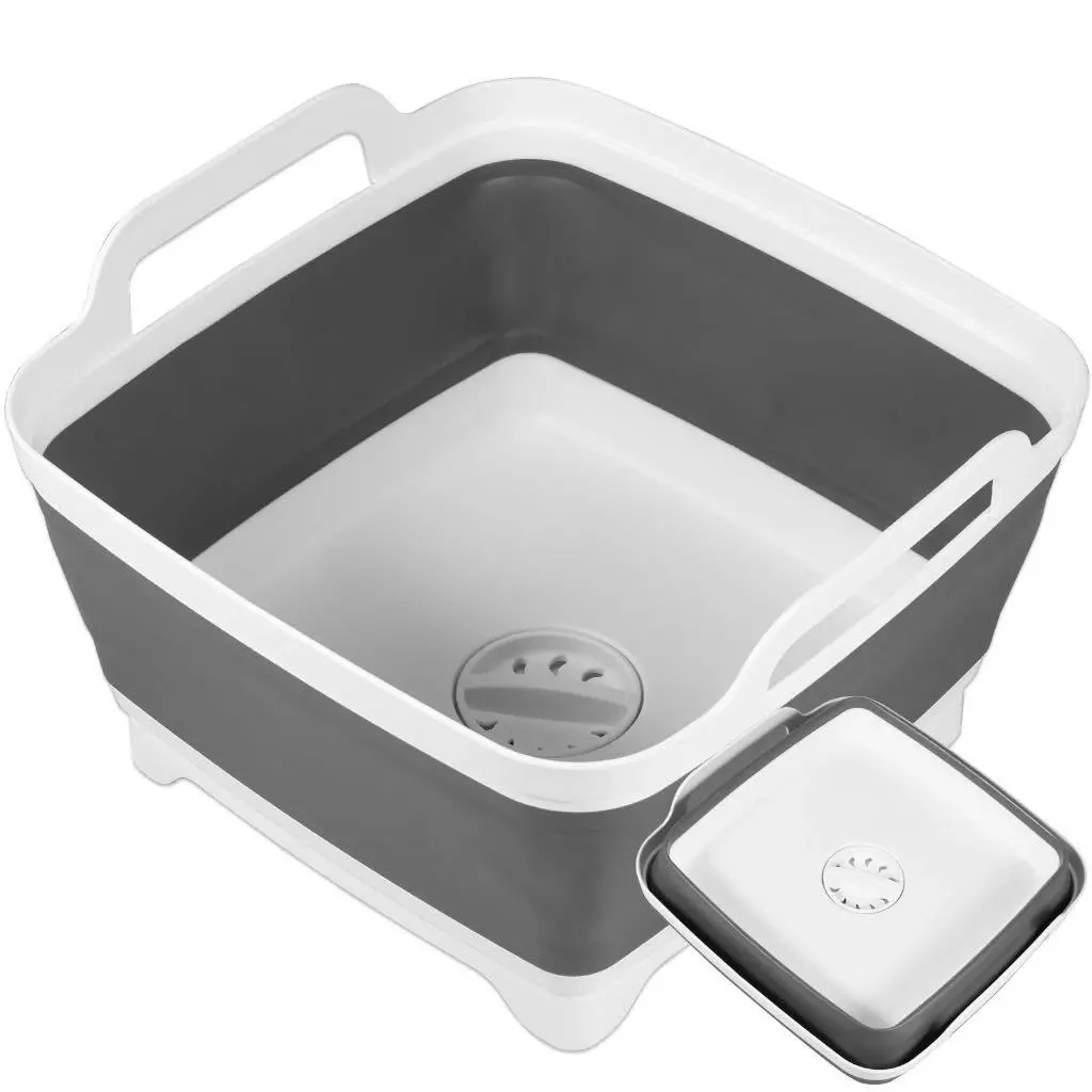 (ของแถม สมนาคุณ) อ่างล้างอเนกประสงค์  พร้อมที่จับ พับได้ พกพาสะดวก 2in1 Washing & Drainer Sink - ยี่ห้อ Pur ราคา 450 บาท*ส่งฟรี