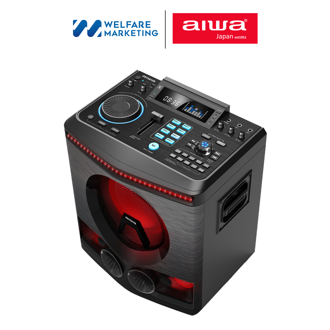 [ผ่อน 0%] AIWA AW-X18DJ Party Speaker ลำโพงบลูทูธปาร์ตี้ ราคา 3,490 บาท*ส่งฟรี