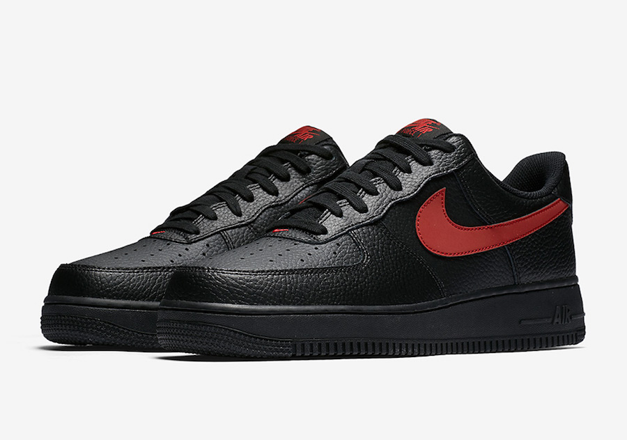 black and red nike shoes air force 1