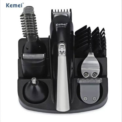 Kemei SUPER GROOMING KIT 11in1 รุ่น KM-600 ชุดเครื่องจัดแต่งทรงผม ปัตตาเลี่ยน ชาร์ตไฟได้ เครื่องโกนหนวด ตัดขนจมูก ตัดผมสั้น ที่ตัดผมไฟฟ้า เครื่องตัดผม ตัดขน บัตตาเลี่ยน โกนผม โกนขน แบตตาเลี่ยน แบบไร้สาย ตัดผมเด็ก ชุดบัดตาเลียน ใบมีดโลหะชนิดพิเศษ