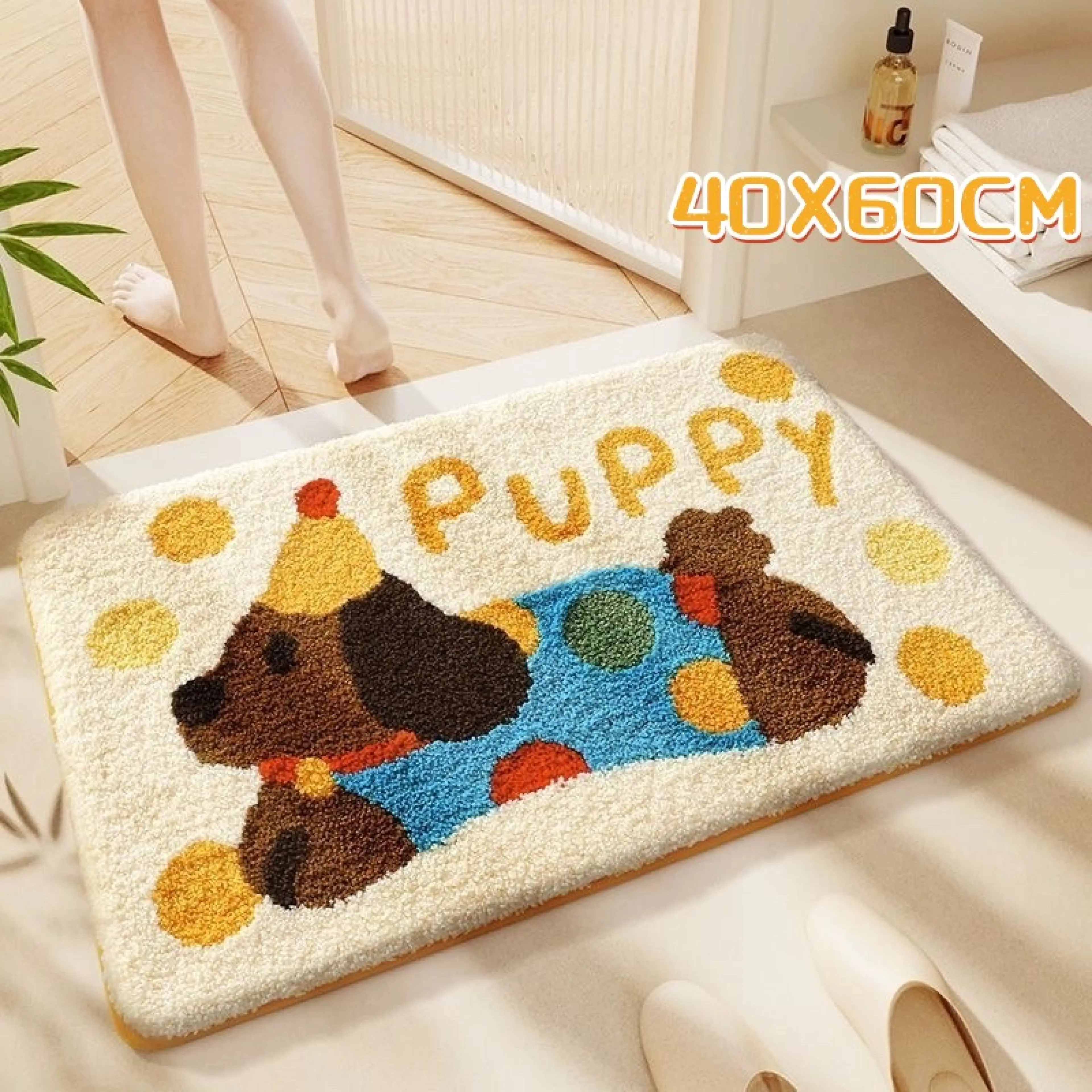 Carpets, Floor Rugs, Non-Slip Rugs, Bathroom Rugs, Kitchen Floor Rugs, Doormats, Floor Rugs, Good Water Absorption, Anti-Slip, Size 40 * 60 Cm.