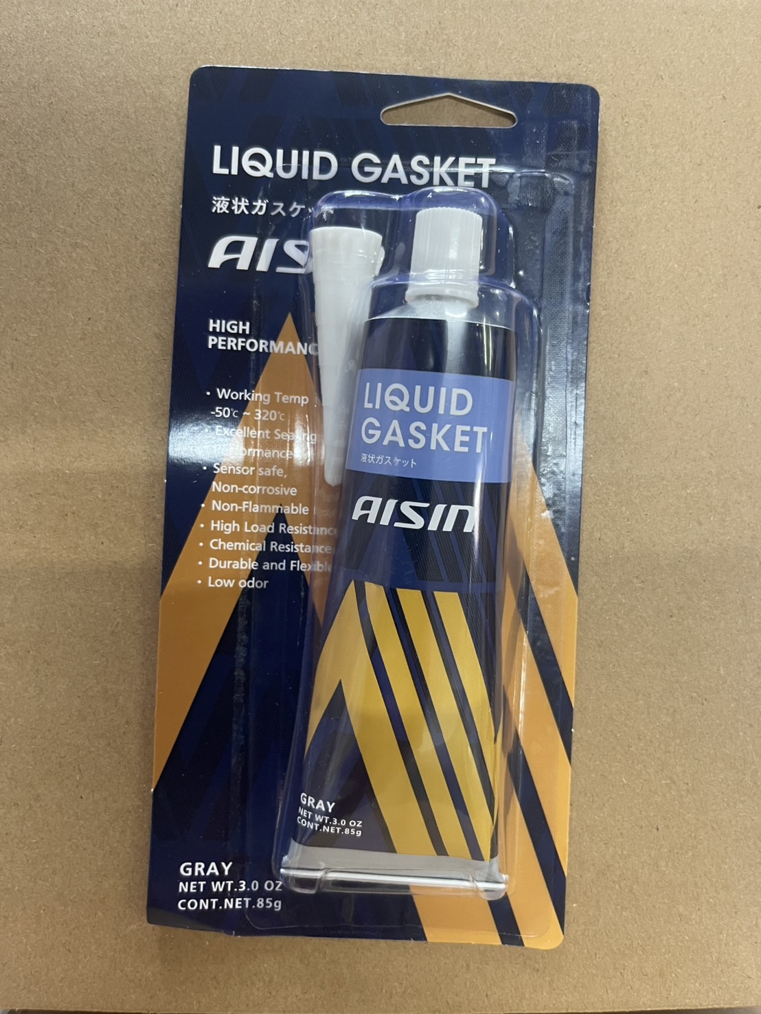 อุปกรณ์ประดับยนต์และชิ้นส่วนยานยนต์ Aisin กาวทาประเก็น สีเทา ขนาด 85 กรัม LGAAZ-0001G