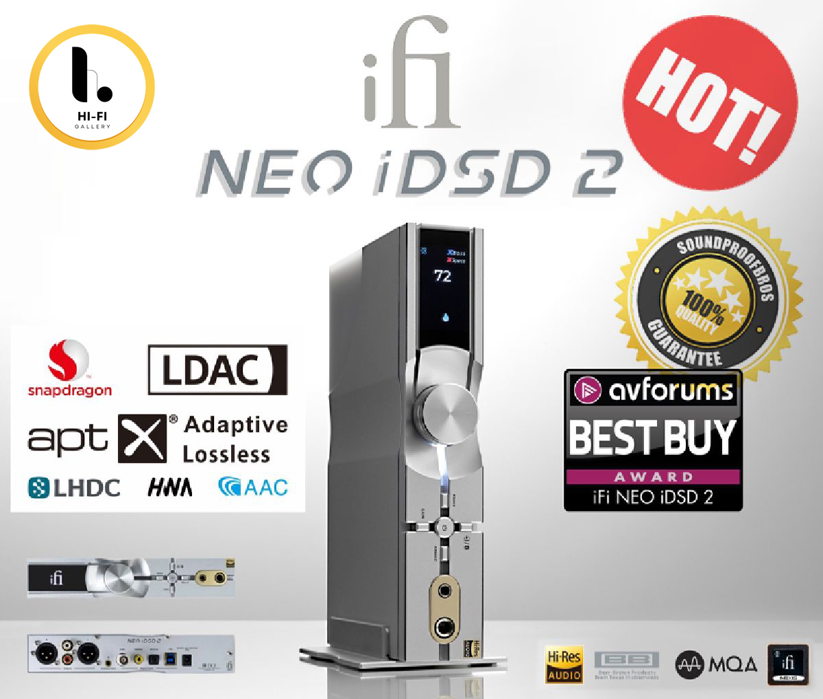IFi - NEO IDSD 2 The World's First Lossless Bluetooth DAC/Amp ราคา 39,900 บาท*ส่งฟรี