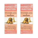 [ 2 ขวด ] IVERMECTIN 10 ml (มี อย.) ไอเวอร์เม็คติน ยาฉีดกำจัดเห็บหมัด พยาธิ เหา ไร ขี้เรื้อน (หมดอายุ : 01/2023) +ส่ง  KERRY+