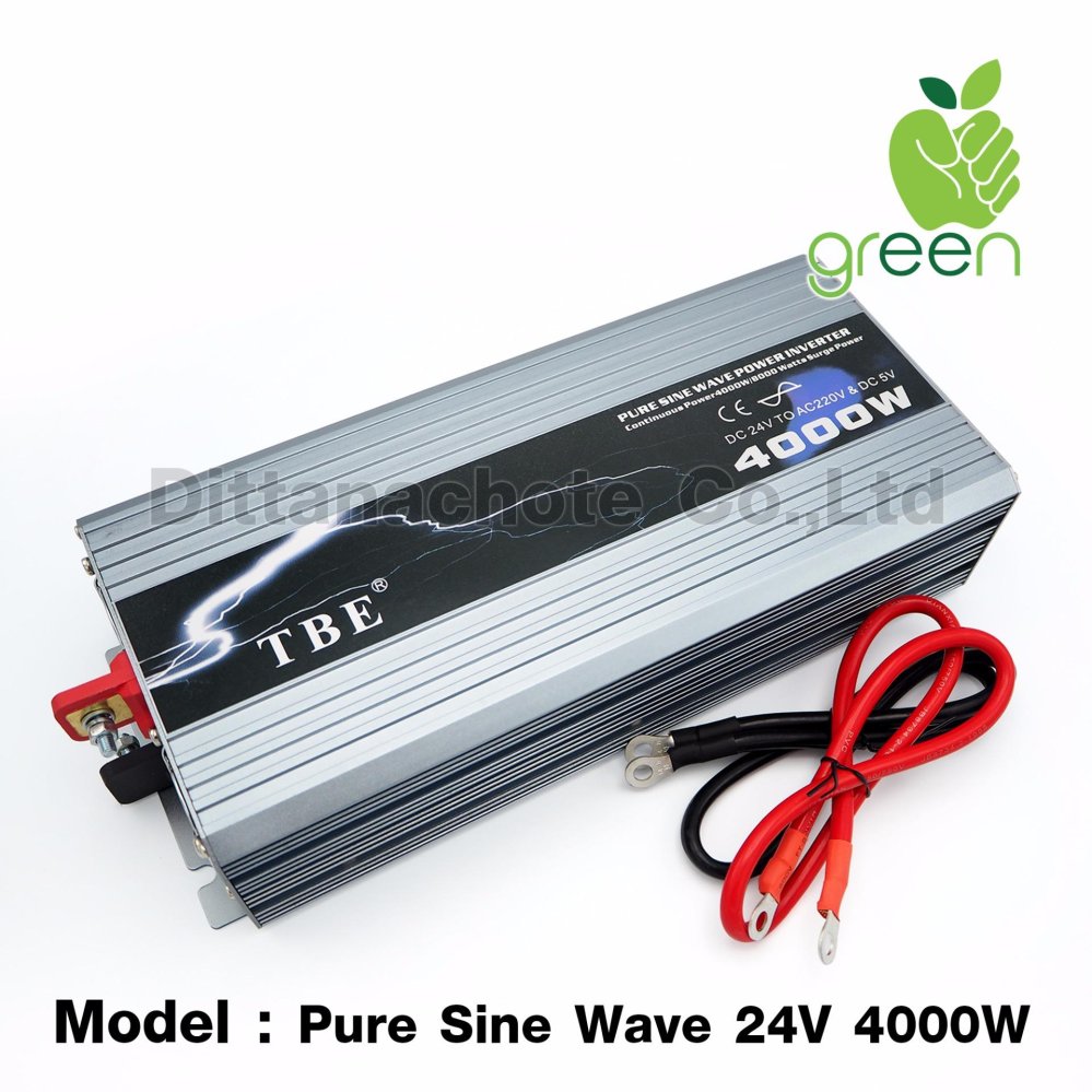 Applegreen TBE Power Inverter Pure Sine Wave24V 4000W Car Accessories Car Charger DC24V to AC220V Solar Power หม้อแปลง เครื่องแปลงไฟ ไฟแบตเป็นไฟบ้าน ใช้กับมอเตอร์ 12V 24V โซล่าเซลล์ ปั้มน้ำ ปั้มลม สว่าน หินเจียร์ เครื่องปั่นน้ำผลไม้ ชุดแห่เครื่องเสียง