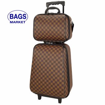 BB-Shop กระเป๋าเดินทาง 16/12 นิ้ว รุ่นมีรหัสล๊อค เซ็ทคู่ Code 5859-3 Louise (Brown)