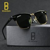 เช็คราคาBruno Dunn Luxury Metal Men Women Retro Brand Designer Sunglasses Fashion Sun Glasses Female Round Vintage Sunglases 3016 (Black Frame Dark Green Lens) - intl