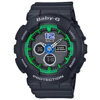 ประเทศไทย Casio Baby-G นาฬิกาข้อมือผู้หญิง สายเรซิ่น รุ่น BA-120-1B - สีดำ
