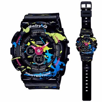 ประเทศไทย Casio Baby-G นาฬิกาข้อมือผู้หญิง สายเรซิ่น รุ่น BA-120SPL-1A