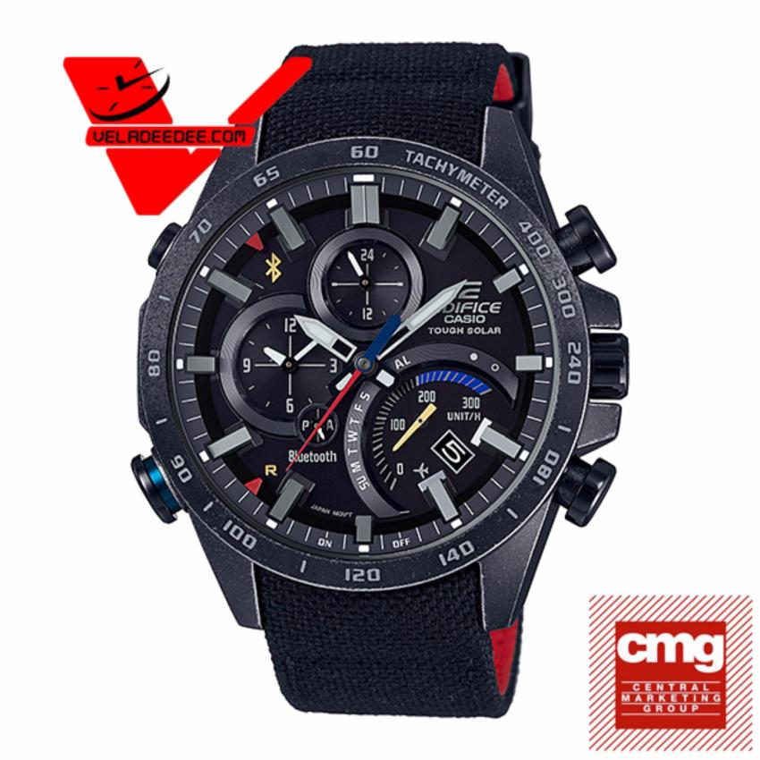 CASIO EDIFICE Bluetooth นาฬิกาข้อมือผู้ชาย สายหนัง รุ่น ลิมิเต็ดเอดิชัน Scuderia Toro Rosso EQB-501TRC-1ADR