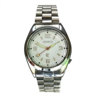 2561 CONAVIN นาฬิกาข้อมือผู้ชาย สีเงิน สายสแตนเลส รุ่น 010