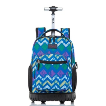 Discount Rolling School Trolley Bag 4-9 Grade Blue - intl