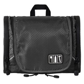ECOSUSI Polyester Cosmetic Cases Large Capacity Women Cosmetic Bag Travel Organizer Bag Multifunction Travel Toiletry Bag Makeup Handbag(Black) ECOSUSI Polyester Cosmetic Cases Large Capacity Women Cosmetic Bag Travel Organizer Bag Multifunction Travel Toiletry Bag Makeup Handbag(Black)