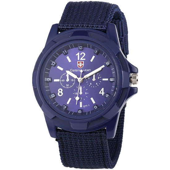 Gemius Army นาฬิกาผู้ชาย สายผ้า สีน้ำเงิน Military Sport Men Watch - Blue