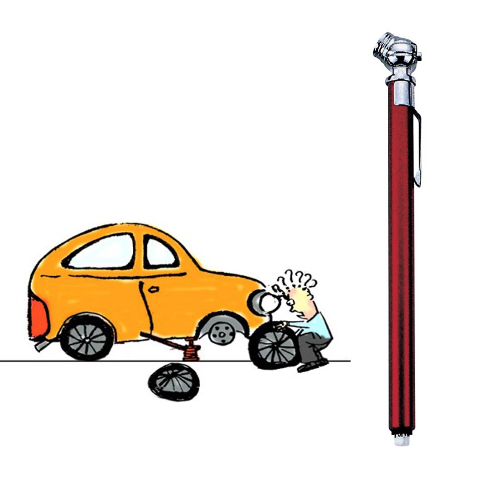 High Precision Dial Tire Pressure Gauge (Purple)