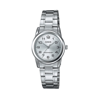 Casio standard Lady นาฬิกาข้อมือผู้หญิง สีเงิน สายสแตนเลส รุ่น LTP-V001D-7BUDF Casio standard Lady นาฬิกาข้อมือผู้หญิง สีเงิน สายสแตนเลส รุ่น LTP-V001D-7BUDF