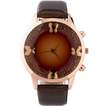 MEGA Top Luxury Crystal Butterfly Dial Leather Watchband Casual Quartz Dress Wristwatch หรูหรานาฬิกาข้อมือ สายหนัง กันน้ำ รุ่น MG0023 (Brown) MEGA Top Luxury Crystal Butterfly Dial Leather Watchband Casual Quartz Dress Wristwatch หรูหรานาฬิกาข้อมือ สายหนัง กันน้ำ รุ่น MG0023 (Brown)