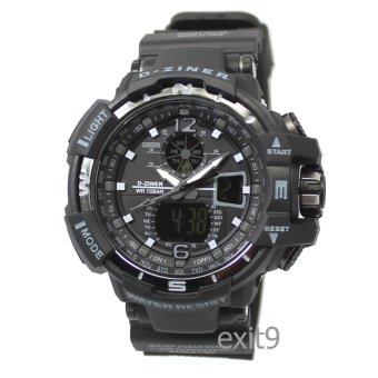D-ZINER นาฬิกาข้อมือผู้ชาย สายซิลิโคนรุ่น DZ-8068 (ดำ-ขอบเทา) D-ZINER นาฬิกาข้อมือผู้ชาย สายซิลิโคนรุ่น DZ-8068 (ดำ-ขอบเทา)