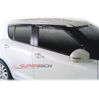 TFP คิ้วกันสาดประตู (Weather Guard) (อะคริลิคชาดำ) / NEW SUZUKI SWIFT 2012 TFP คิ้วกันสาดประตู (Weather Guard) (อะคริลิคชาดำ) / NEW SUZUKI SWIFT 2012