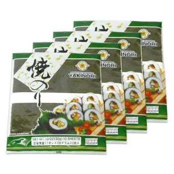 GOLD PLUM โกลด์พลัม สาหร่ายห่อข้าว ยากิโนริ 30 กรัม (แพ็ค 4 ห่อ) GOLD PLUM โกลด์พลัม สาหร่ายห่อข้าว ยากิโนริ 30 กรัม (แพ็ค 4 ห่อ)