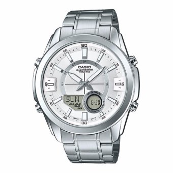 นาฬิกาข้อมือ Casio Standard men สายแสตนเลส รุ่น AMW-810D-7A นาฬิกาข้อมือ Casio Standard men สายแสตนเลส รุ่น AMW-810D-7A