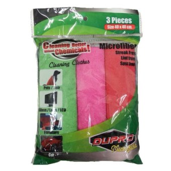 DUPRO ผ้าไมโครไฟเบอร์ 260 กรัม 40 x 40 ซม. แพ็ค 3 ชิ้น (คละสี) DUPRO ผ้าไมโครไฟเบอร์ 260 กรัม 40 x 40 ซม. แพ็ค 3 ชิ้น (คละสี)