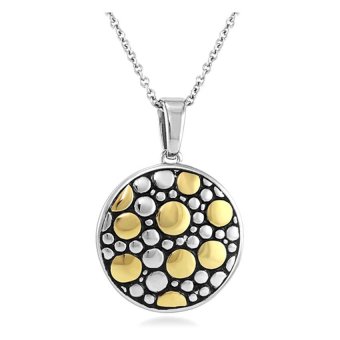 555jewelry จี้วงกลมกัดลายหินกลมทับซ้อนกัน รุ่น MNPP1008G - Yellow Gold 555jewelry จี้วงกลมกัดลายหินกลมทับซ้อนกัน รุ่น MNPP1008G - Yellow Gold
