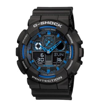 Casio G-SHOCK นาฬิกาข้อมือใส่ได้ทั้งผู้ชาย – ผู้หญิง สายเรซิน สีดำ-น้ำเงิน รุ่น GA-100-1A2DR ประกัน CMG Casio G-SHOCK นาฬิกาข้อมือใส่ได้ทั้งผู้ชาย – ผู้หญิง สายเรซิน สีดำ-น้ำเงิน รุ่น GA-100-1A2DR ประกัน CMG
