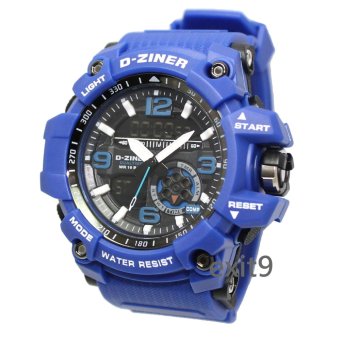 D-ZINER นาฬิกาข้อมือผู้ชาย สายซิลิโคนรุ่นDZ-8143 (สีน้ำเงิน) D-ZINER นาฬิกาข้อมือผู้ชาย สายซิลิโคนรุ่นDZ-8143 (สีน้ำเงิน)