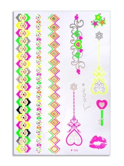 555jewelry Selfie Tattoo สติ๊กเกอร์รอยสักแฟชั่น แทททูแบบลอกน้ำ (Multicolor) 555jewelry Selfie Tattoo สติ๊กเกอร์รอยสักแฟชั่น แทททูแบบลอกน้ำ (Multicolor)