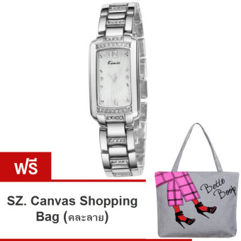 Kimio นาฬิกาข้อมือผู้หญิง สีเงิน/ขาว สายสแตนเลส รุ่น KW558 (แถมฟรี SZ. Shopping Bag คละลาย มูลค่า 250-) Kimio นาฬิกาข้อมือผู้หญิง สีเงิน/ขาว สายสแตนเลส รุ่น KW558 (แถมฟรี SZ. Shopping Bag คละลาย มูลค่า 250-)