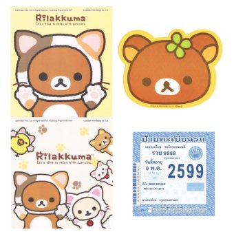 Rilakkuma สติกเกอร์สุญญากาศ พรบ 3 ชิ้น Set1 Rilakkuma สติกเกอร์สุญญากาศ พรบ 3 ชิ้น Set1