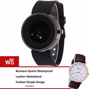 MEGA Popular Simple Unique Design Waterproof Creative Fashion Quartz Watches หน้าปัดกลมเรียบ สายซิลิโค กันน้ำ รุ่น MG0021 (Black)(ฟรี Business Quartz Watch Super Slim Leather Strap Watch)(Black) MEGA Popular Simple Unique Design Waterproof Creative Fashion Quartz Watches หน้าปัดกลมเรียบ สายซิลิโค กันน้ำ รุ่น MG0021 (Black)(ฟรี Business Quartz Watch Super Slim Leather Strap Watch)(Black)